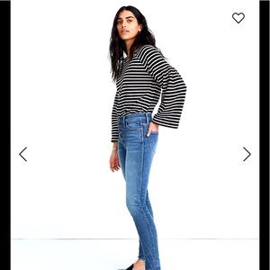 10” High Rose Skinny Cordova wash button front